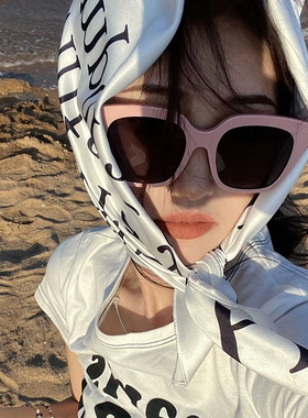 方形粉色墨镜女大脸显瘦