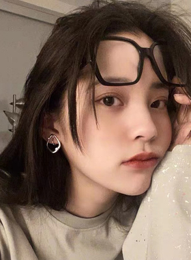 黑框近视眼镜女欧阳娜娜同款大框防辐射抗蓝光眼睛素颜方形显脸小