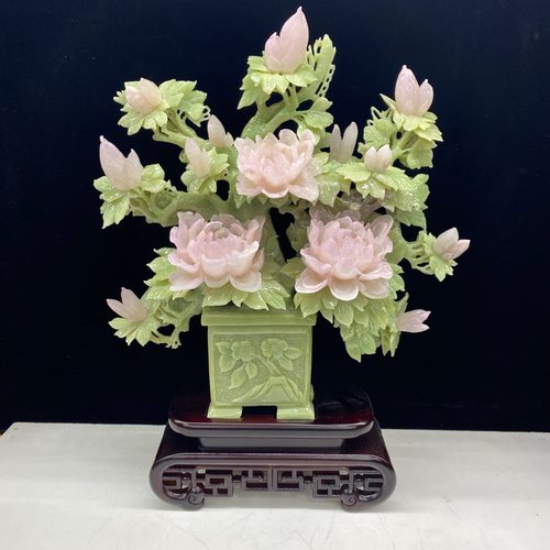 岫玉原石大型摆件落地小福玉器