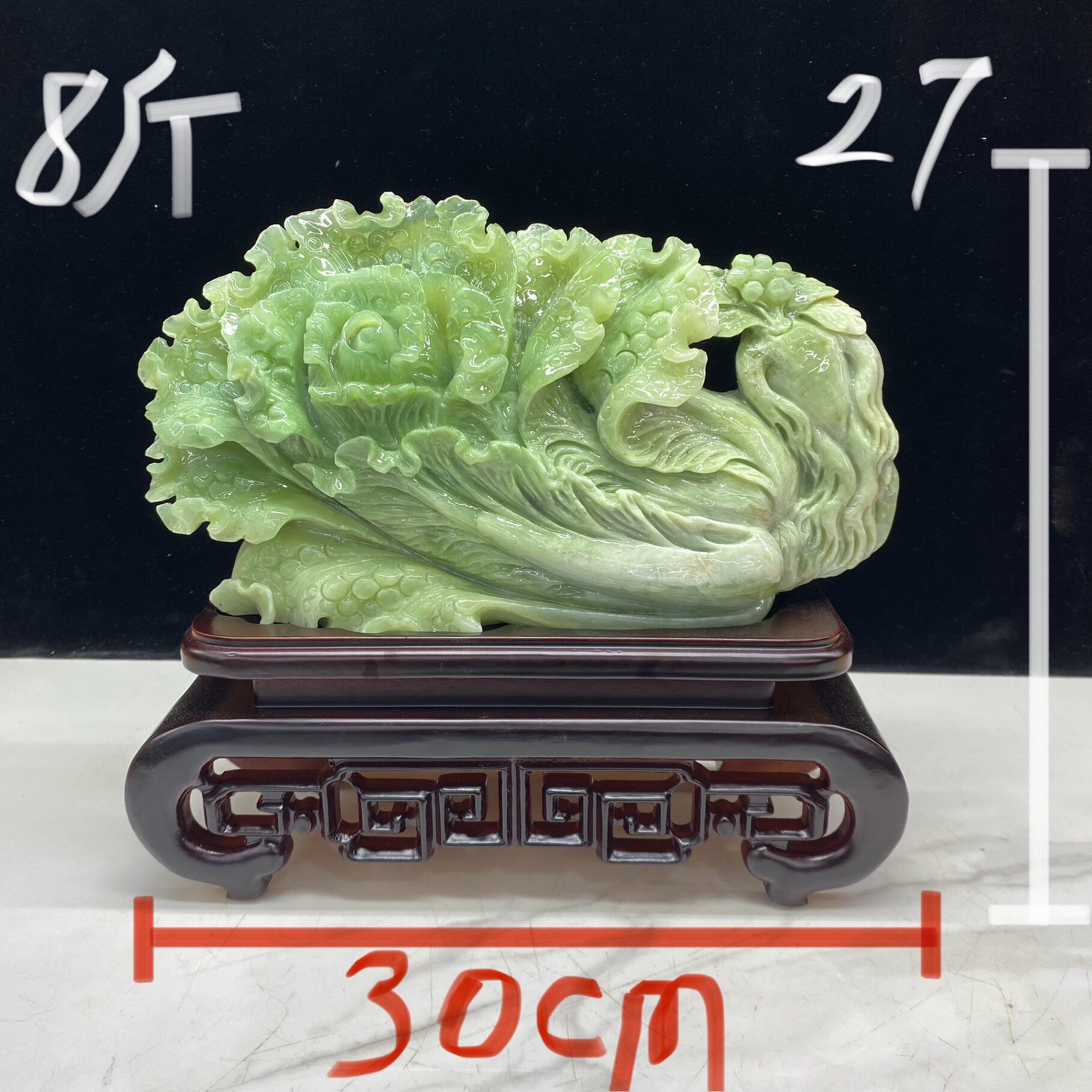 岫玉白菜摆件链接内有多款298起价玄关天然一体手工雕刻产地直销