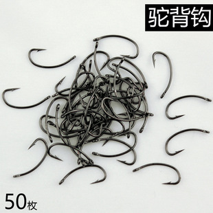 驼背钩飞钓毛钩干式 绑制飞蝇钩飞蝇裸钩弯背管付倒刺路亚鱼钩 湿式