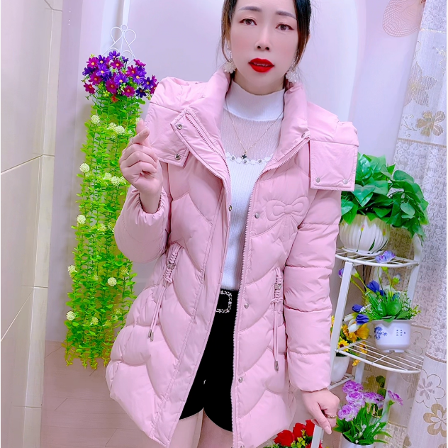 冬季新款中长款加厚保暖棉衣