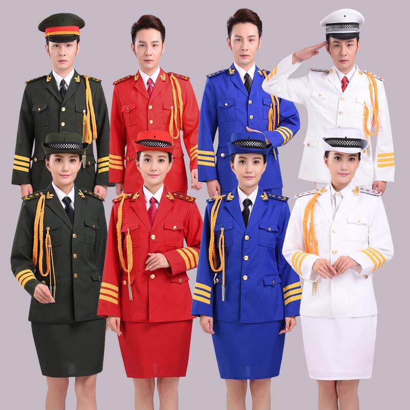 军装礼服国旗班仪仗队升旗手服装军鼓乐队制服套装演出服合唱服装