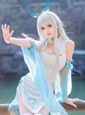 西施游龙清影cos服同人旗袍王者cosplay游戏动漫服装女cospaly古