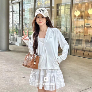 珂宣尼新款防晒衣女夏季防紫外线冰丝大帽檐防晒服骑车开衫外套