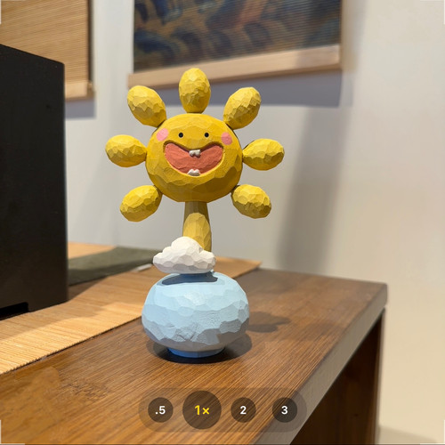太阳花手工木雕摆件可爱治愈系创意办公室桌面装饰品送人礼物