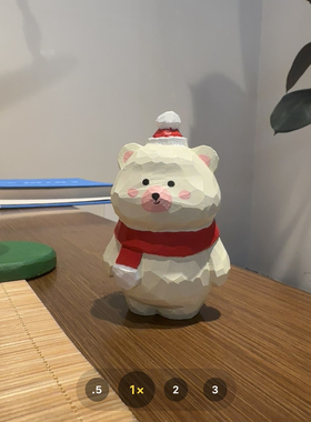 礼物木雕Q版小熊皮卡小鹿卡通桌面装饰摆件车载挂件