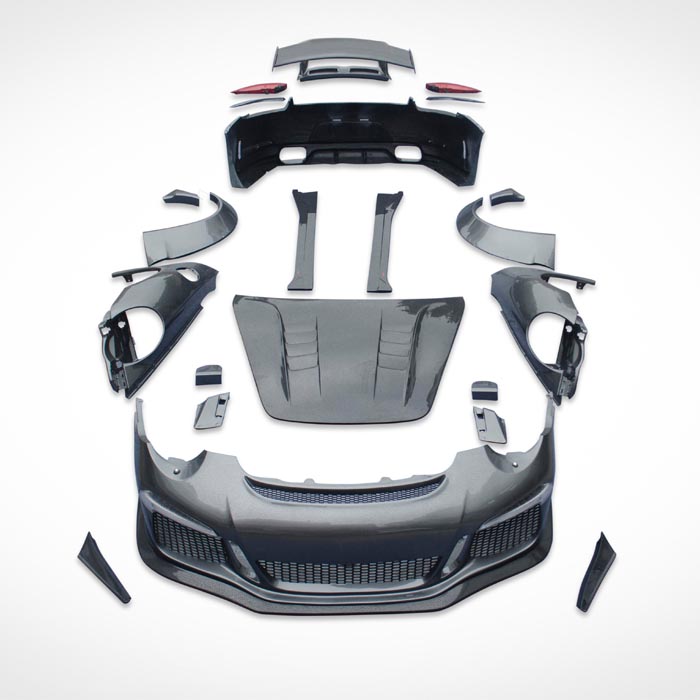 2006-2011保时捷老款911（997）改装新款911 GT3宽体包围CMST正品