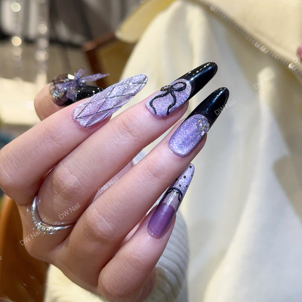 【DW轻奢Nail】紫霞仙子  .显手白高级小众穿戴甲美甲假指甲手工