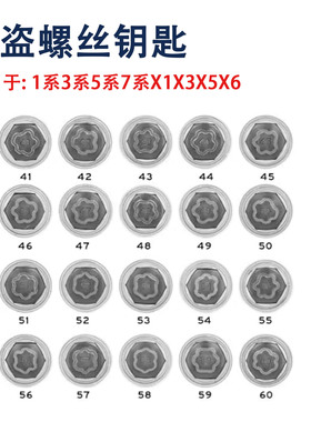 适用于宝马X1系X3系X5系X6系27系Z4轮胎防盗螺丝拆卸钥匙套筒工具