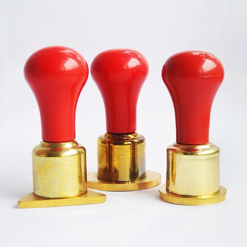 带日期铜章定制刻字可调日期拨号波轮塑料手柄柜台戳定制QCPass