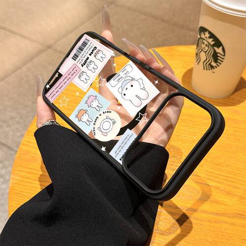 小兔兔苹果17pro黑框15亚克力