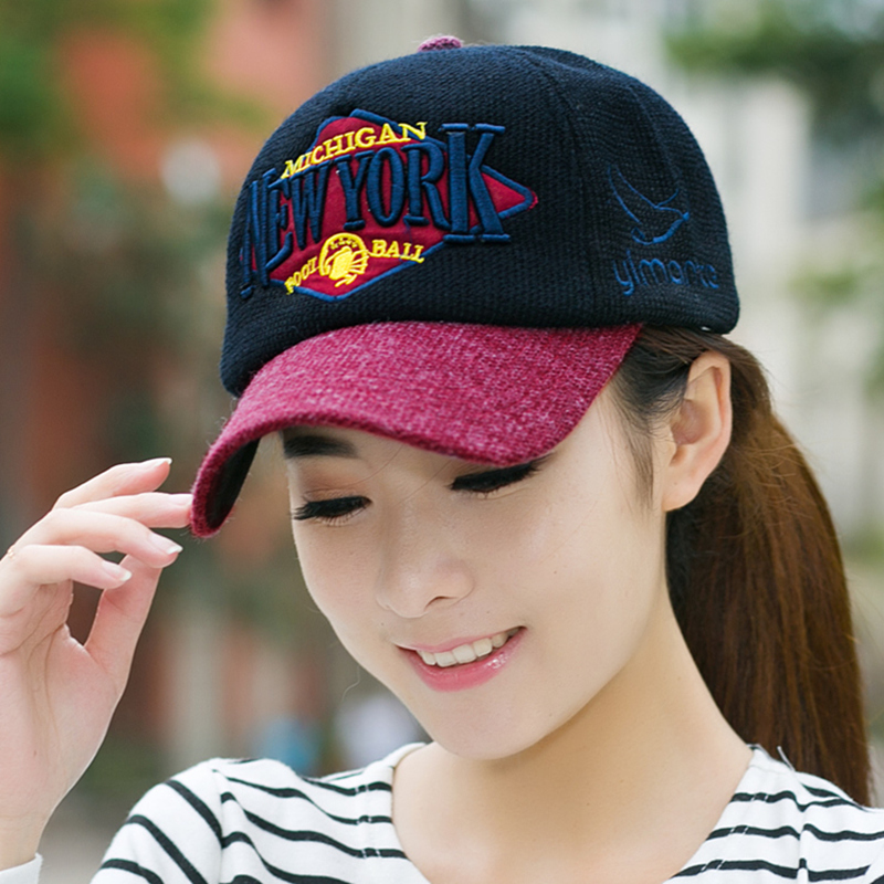 女士秋冬天冬季韩版毛线帽子针织帽鸭舌帽嘻哈帽棒球帽男士潮休闲