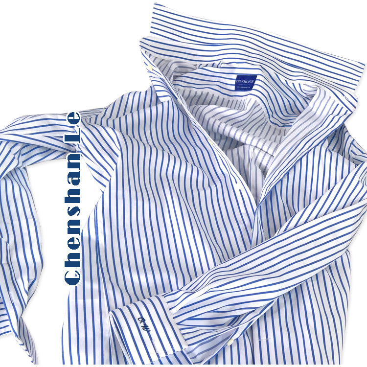 进口高档埃及棉 高支 纯棉衬衫定做 衬衫定制男 条纹衬衫 衬衫乐