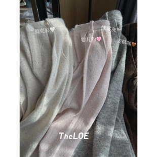 骆衣衣TheLOE 羊毛百搭高腰贴钻松紧腰显瘦休闲裤