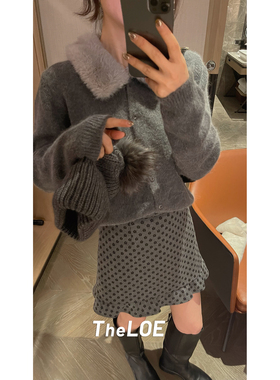 骆衣衣TheLOE/【复古波点半裙】休闲花朵波点减龄时尚短裙