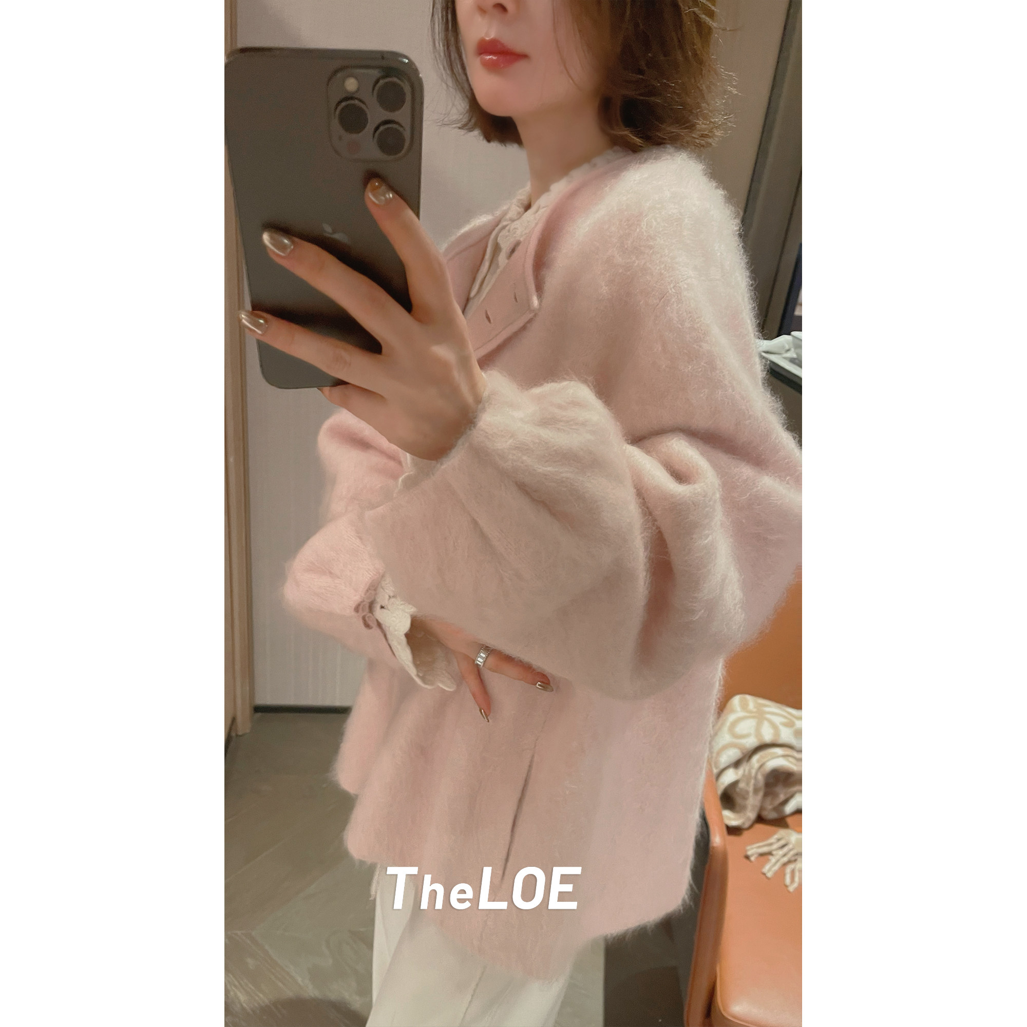 骆衣衣TheLOE/【真丝羊绒羊毛大衣】660g单扣设计感针织开衫,女装/女士精品,毛呢外套,淘宝优惠券,粉丝福利购,淘宝优惠卷