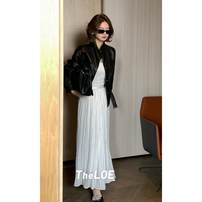 骆衣衣TheLOE/腰臀比压皱半裙