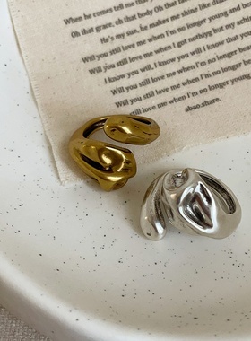 设计感蛇形缠绕做旧金属戒指女夸张独特个性时尚气质百搭指环戒子