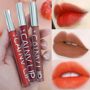 采女胡萝卜色唇釉唇泥口红南瓜色正橘色烂番茄色吃土色梅子色