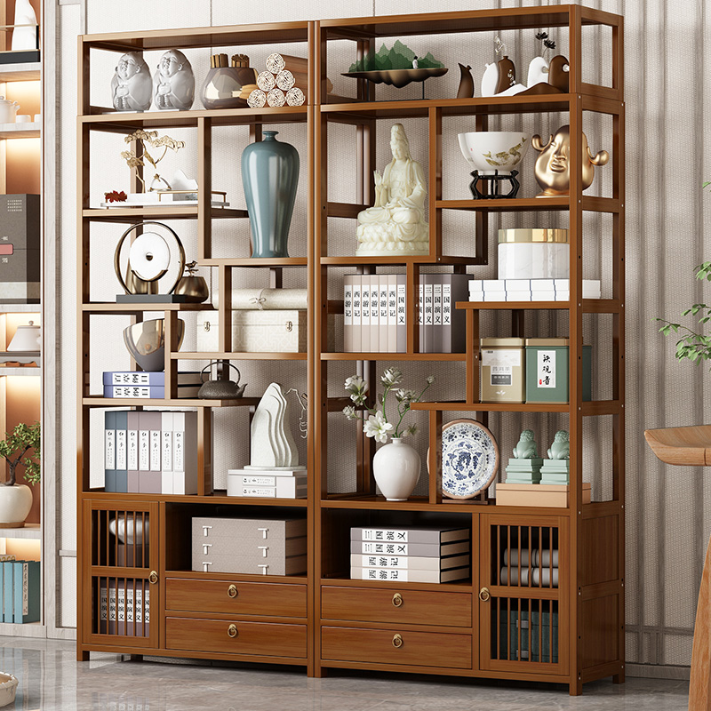 竹雅荟中式楠竹隔断展示柜玄关柜
