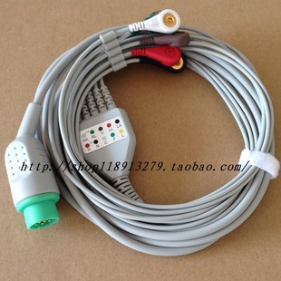 M10 适用宝莱特加密心电导联线M8000 S9A一体五导联线