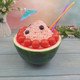 定制仿真西瓜雪冰模型假韩式 雪花冰刨冰沙食物草莓冰绵绵冰甜点店