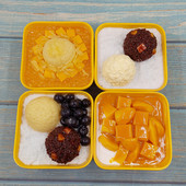 新品 双皮奶杨枝甘露仿真港式 芋圆榴莲忘返模具甜点水果捞甜品模型