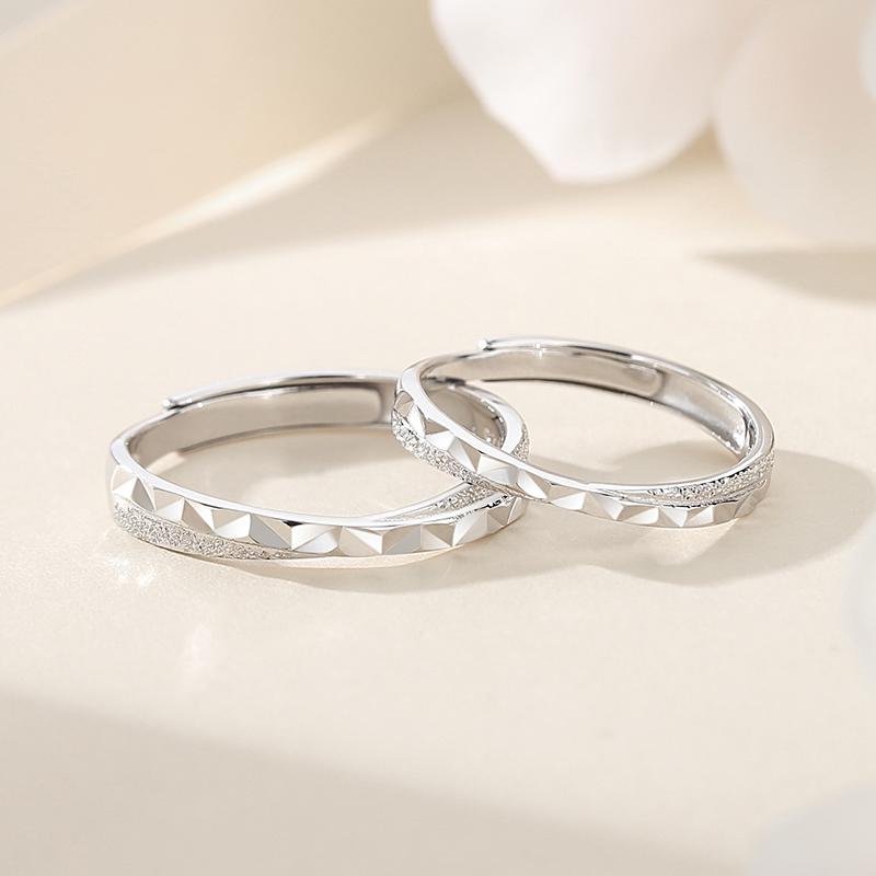 新年系列乌托邦情侣戒指小众设计感男女对戒s925纯银送男生礼物