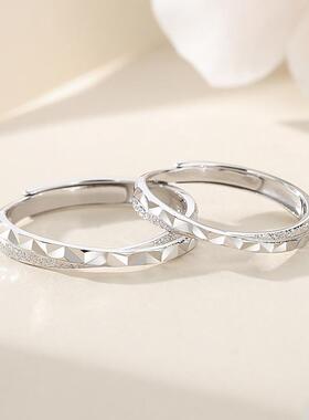 新年系列乌托邦情侣戒指小众设计感男女对戒s925纯银送男生礼物