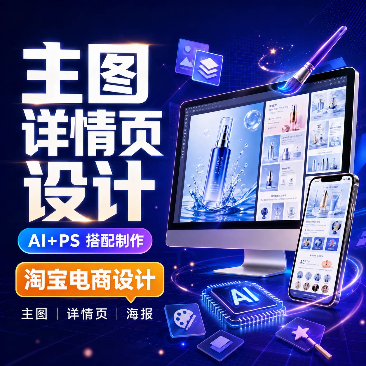 电商主图详情页设计制作模版淘宝平面广告设计