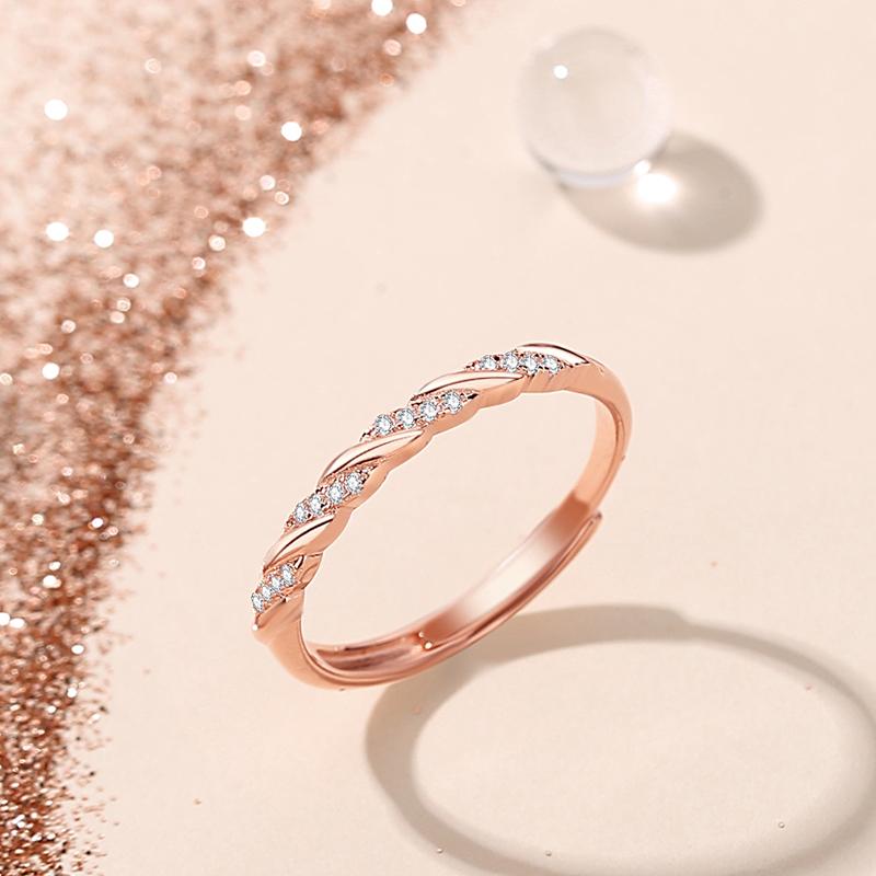 2025新款S925纯银转运排钻戒指藤蔓碎钻百搭ins轻奢小众设计女戒