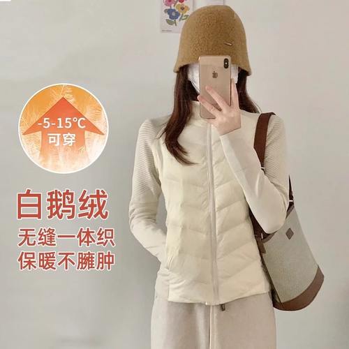 鹅绒排骨羽绒服外套女202