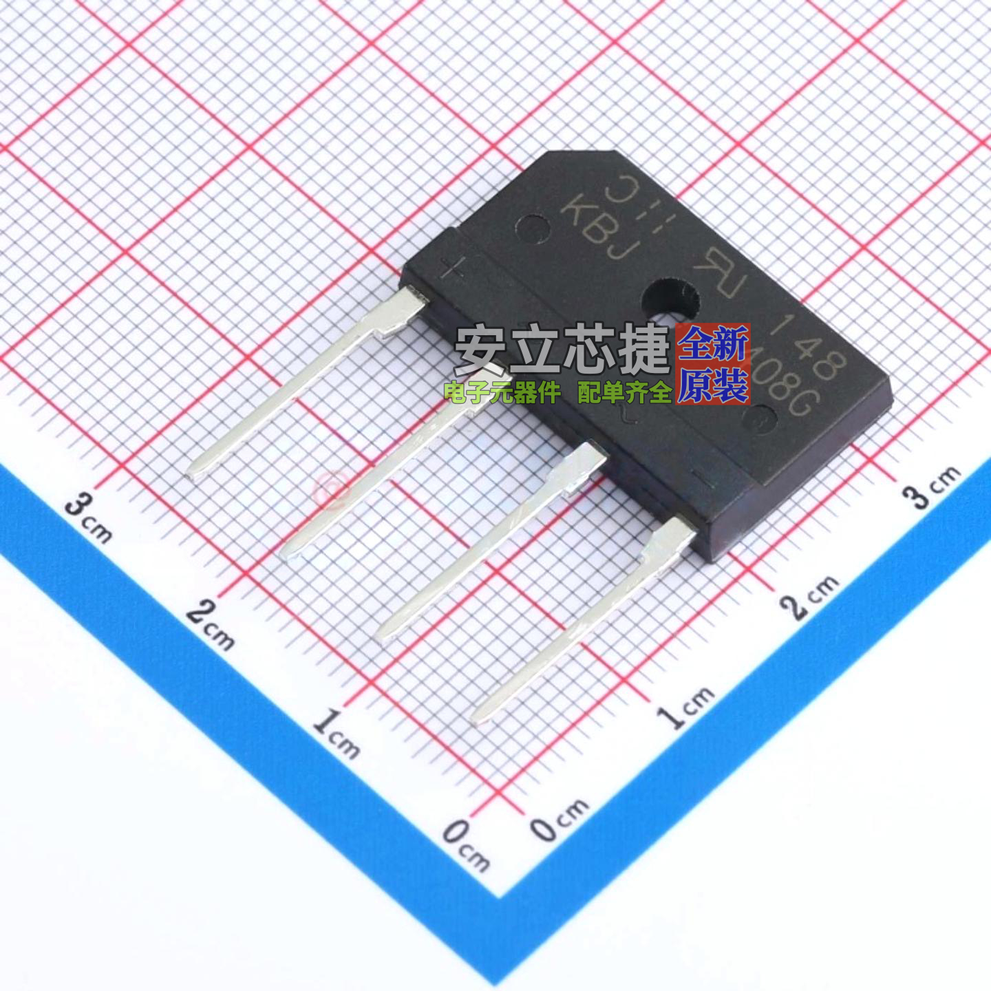 整流桥 KBJ408G KBJ DIODES(美台) 电子元器件配单全新原装