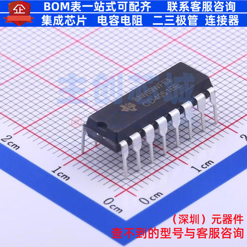 模拟开关/多路复用器 CD4051BE PDIP-16 TI/德州 电子元器件配单