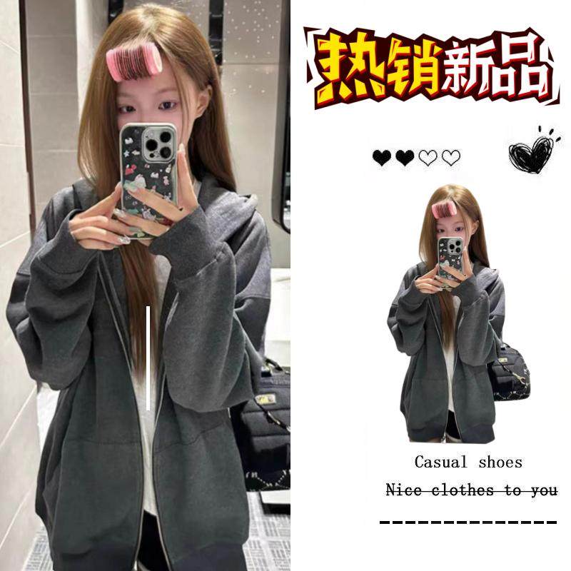 松弛感外套铁灰色慵懒风oversize