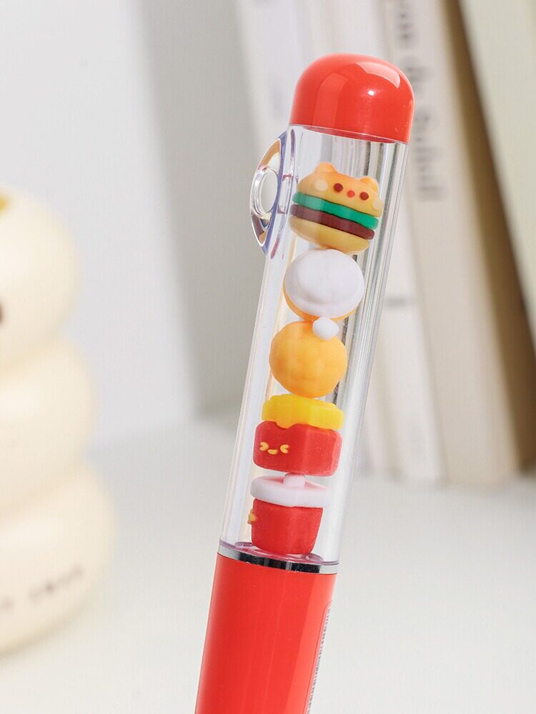 KEQI 크리에이티브 팻 하우스 패키지 JENGA 젤 펜 기능 멋진 속건성 학생 브러시 질문 펜 서명 펜 검정