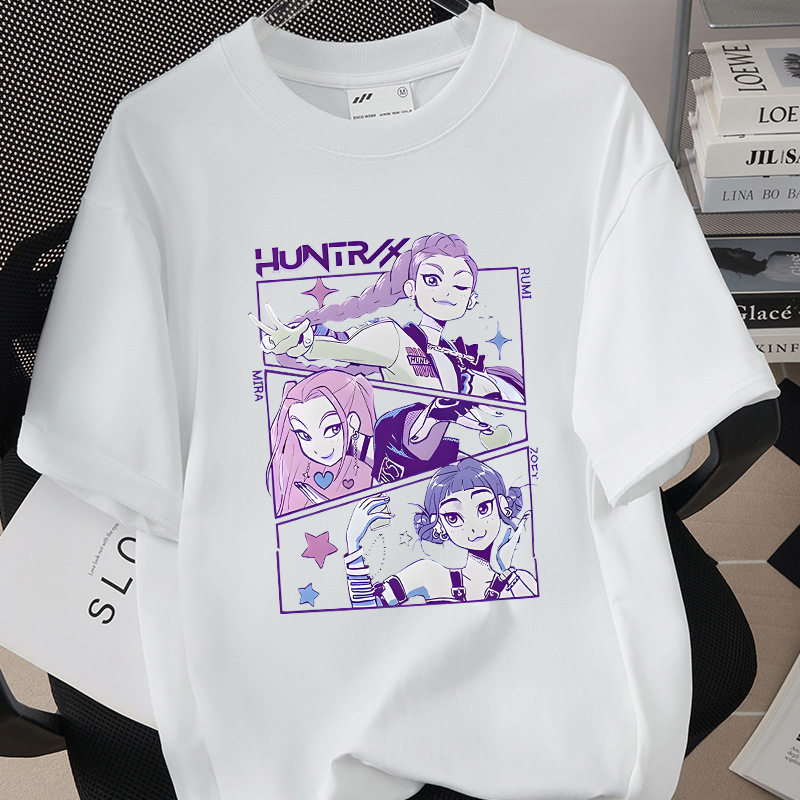 猎魔女团 男女同款高质量短袖印花T恤成人宽松260克纯棉上衣0703