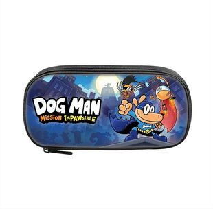 狗狗神探儿童单层笔袋 Dog man动漫周边学生铅笔包收纳文具
