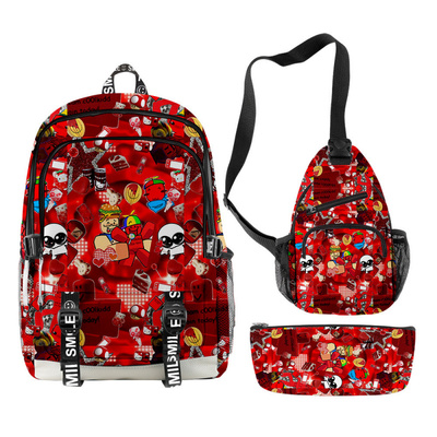 Roblox印花书包双肩背包笔