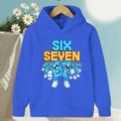 Six 连帽卫衣 热销男女童春秋薄款 Seven印花时尚 儿童连帽衫