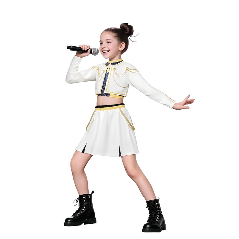 KPOP猎魔女团白色打歌服