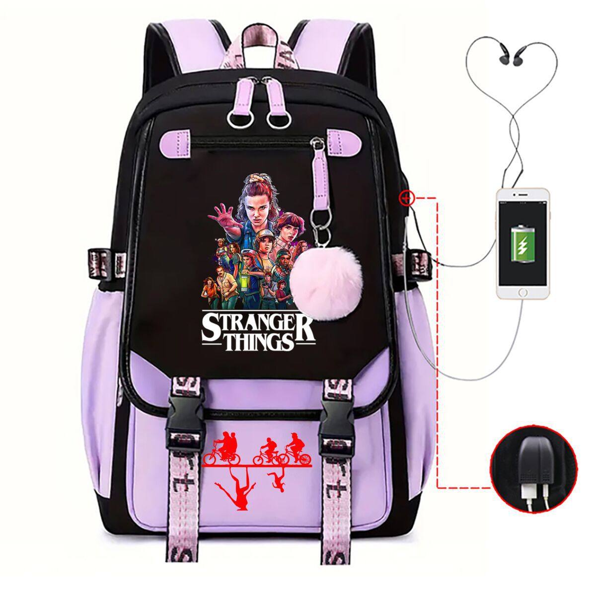 美剧周边怪奇物语背包stranger thing个性印花韩版学生书包,玩具/童车/益智/积木/模型,书包,淘宝优惠券,粉丝福利购,淘宝优惠卷