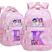 KPOP猎魔女团字母印花书包大容量双肩背包学生电脑包户外旅行包