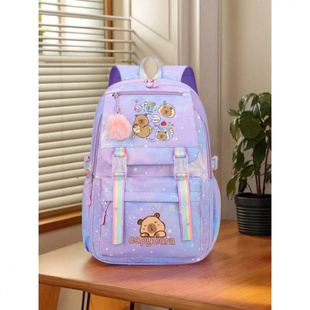 Capybara卡皮巴拉可爱印花儿童轻便双肩包时尚中小学生书包