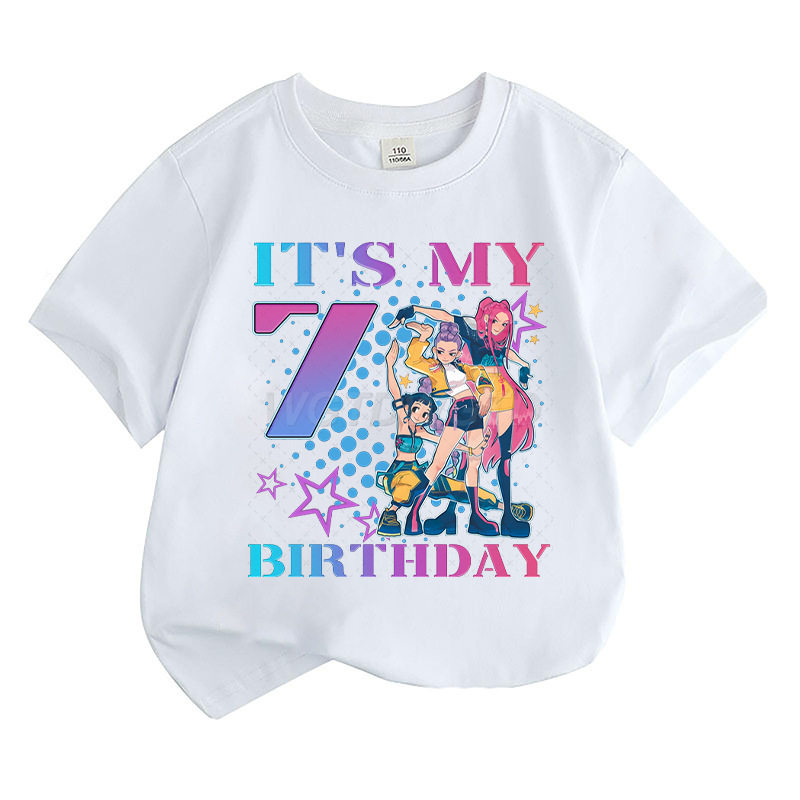 潮流Kpop周边生日祝福数字印花圆领短袖T恤宽松休闲儿童上衣,童装/婴儿装/亲子装,卫衣/绒衫,淘宝优惠券,粉丝福利购,淘宝优惠卷