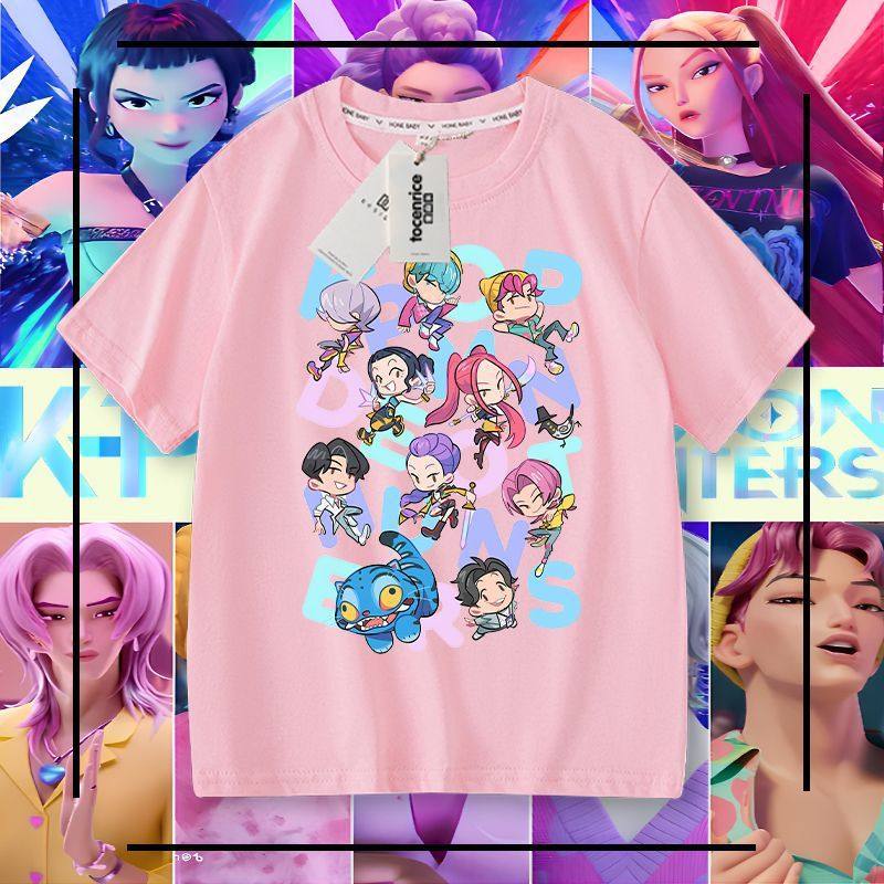 Kpop 猎魔女团儿童白t恤女童洋气宽松上衣大童女孩2025夏装款,童装/婴儿装/亲子装,其它,淘宝优惠券,粉丝福利购,淘宝优惠卷