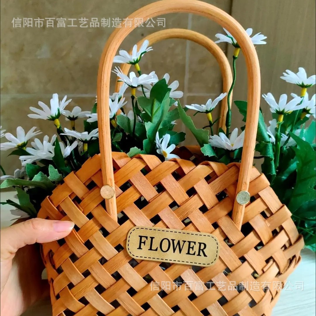 野餐篮小提篮木编篮子收