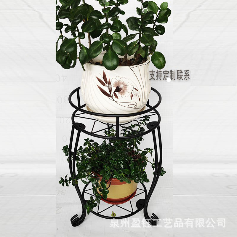 欧式铁艺花架折叠款2层可
