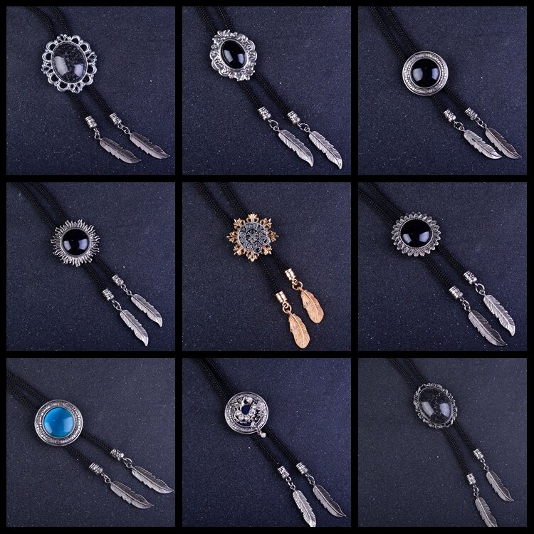 包邮饰品潮男水晶宝石波洛领带领结个性领带BOLO TIE领结个性项链